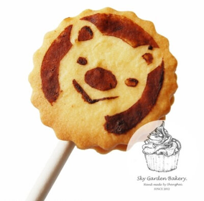 棒棒糖饼干系列q版小熊原味奶香饼干 bear biscuits