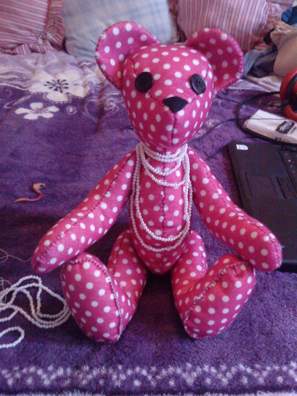 polka dots teddy bear by me