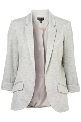 Ponte Rolled Sleeve Blazer