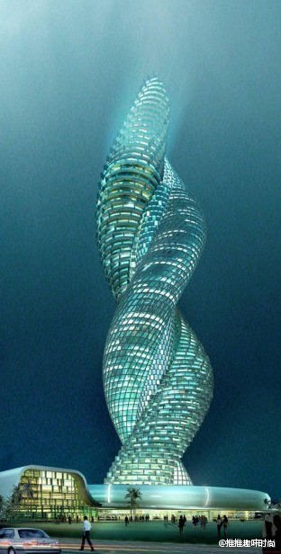★【眼镜蛇塔】这是科威特的眼镜蛇塔，造型太震撼了。