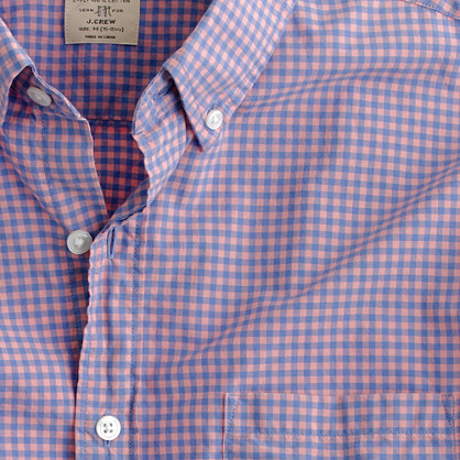 Secret Wash lightweight shirt in faded gingham