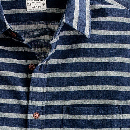 Slim nautical-stripe shirt