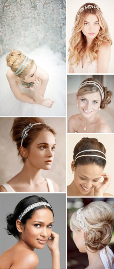 几款发箍造型的新娘发型，或清新浪漫，或优雅高贵，或帅气精致，喜欢的就转走吧