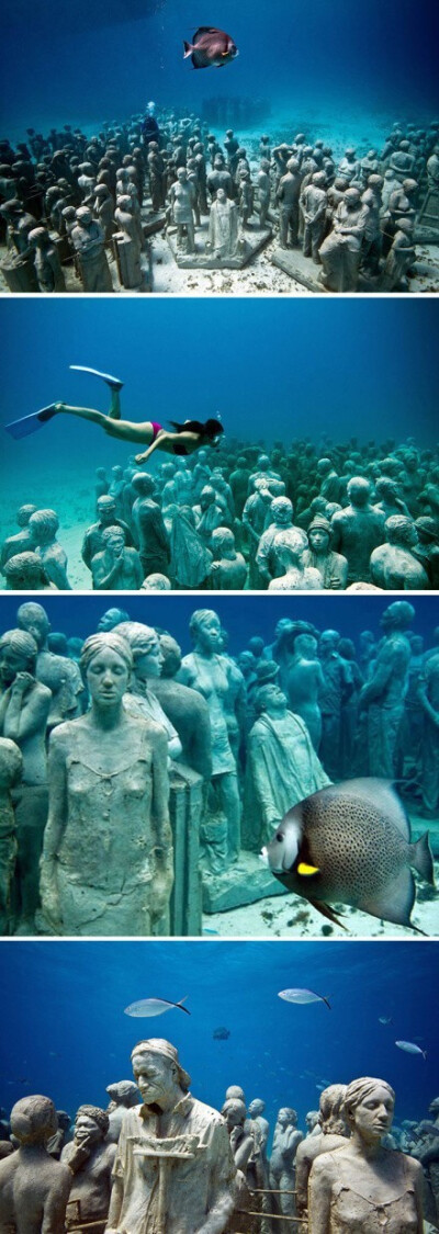 世界上第一座水下雕塑公园，位于西印度群岛