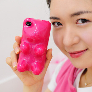 可爱立体熊熊 iphone 4 4s手机壳 保护套 软外壳