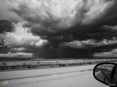 An afternoon summer storm sweeps across the high plains of Northern Wyoming.