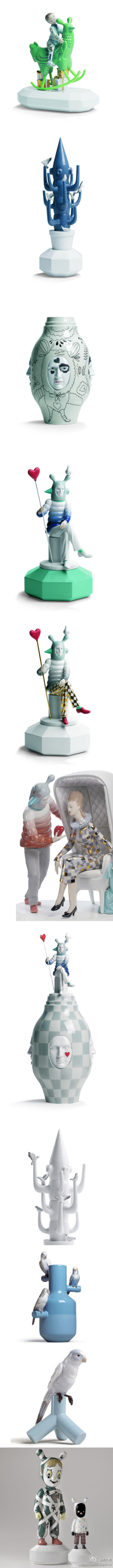 陶瓷品牌Lladro×鬼才设计师Jaime Hayon跨界合作的陶瓷器具。其釉色的素雅温润，做工的细致无暇，题材怪诞风趣。