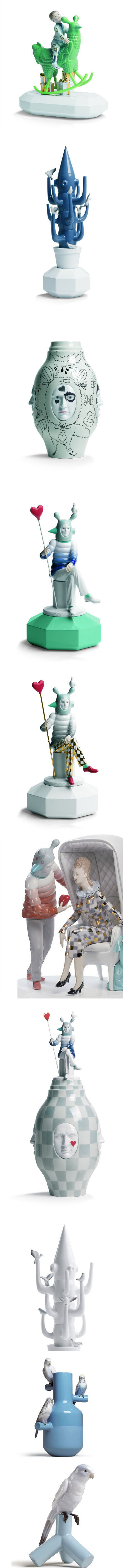 #RENPIN# 陶瓷品牌Lladro×鬼才設(shè)計(jì)師Jaime Hayon跨界合作的陶瓷器具。其釉色的素雅溫潤(rùn)，做工的細(xì)致無暇，題材怪誕風(fēng)趣。