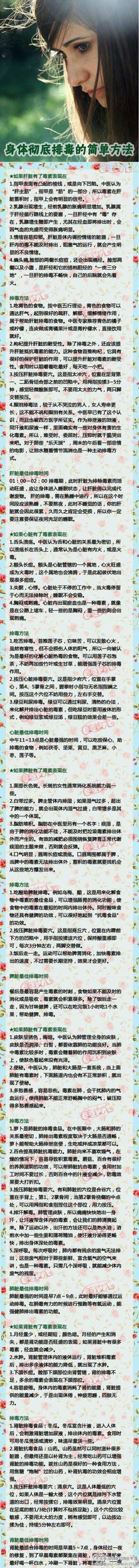 超全的身体彻底排毒的简单方法！记得收藏哦！