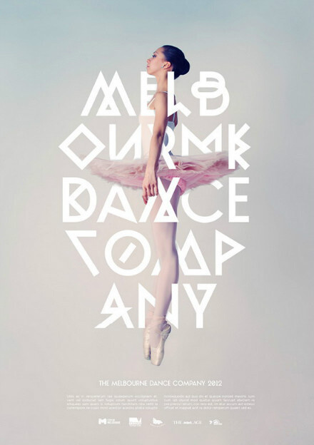 澳大利亞平面設計師 Josip Kelava 为墨尔本舞蹈公司设计的一款海报。