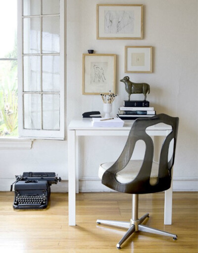 Black & white office chair