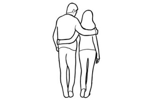 同一种姿势，这次则是从后拍摄。