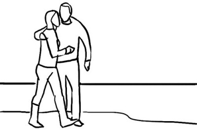 同样是抱着前行的姿势