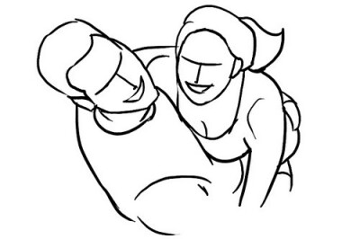 找个高点从上而下拍摄，普通的姿势，但从不普通的角度拍摄，往往会有意想不到的好效果