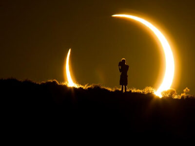 Solar eclipse picture: a partial eclipse over Colorado