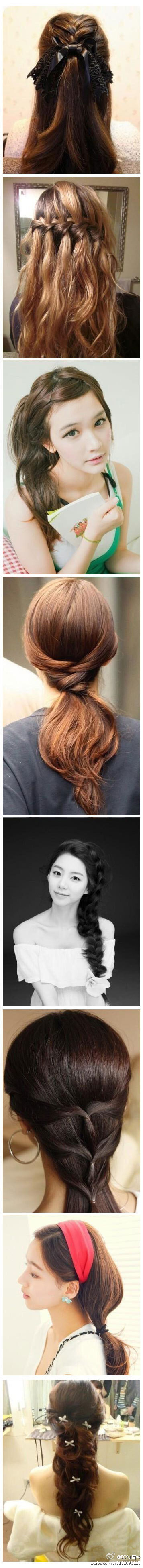美到不行的发髻~长头发的女孩子们可以试试。