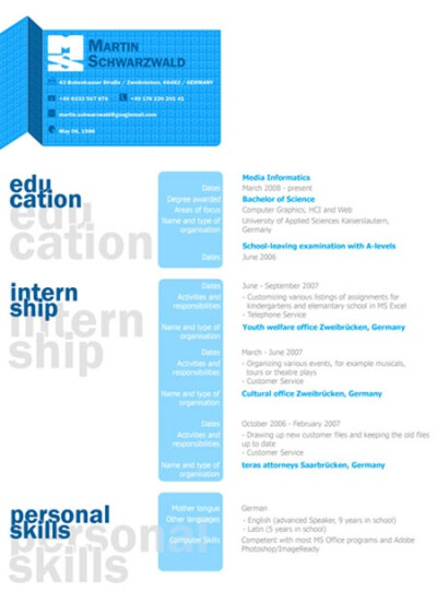 martin 20 Creative Resume Designs Which Will Amaze Any Potential Employer