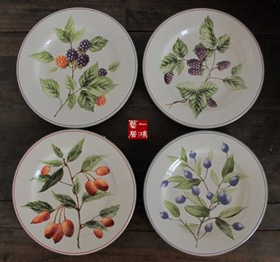 古典风瓷器 瓷盘子 餐盘 装饰彩绘盘