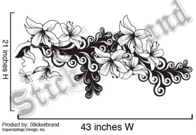 Vinyl Wall Decal Sticker Flower Floral Pattern 346