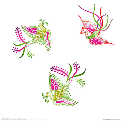 孔雀花纹