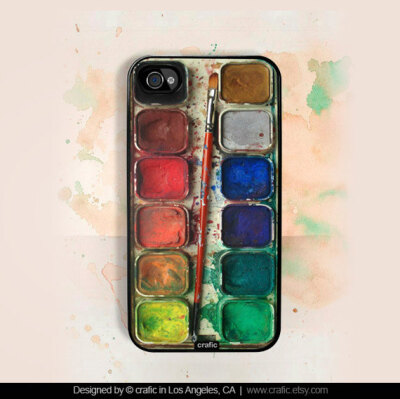 Watercolor Set iPhone Hard Case / Fits iPhone 4, 4s