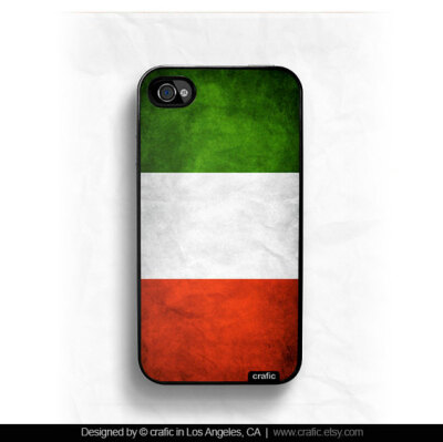 Vintage Flag of Italy iPhone Hard Case / Fits iPhone 4, 4S