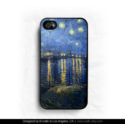 Starry Night Van Gogh iPhone Hard Case / Fits iPhone 4, 4s