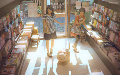 Meeting at Bookstore x Chubby Kittyby *Raindropmemory