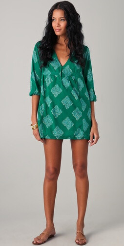 Joie Collie Medallion Print V Neck Cover Up