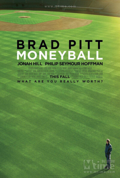 点球成金Moneyball(2011)海报 #01 【片子很给人力量！！！pitt帅死了！！！】