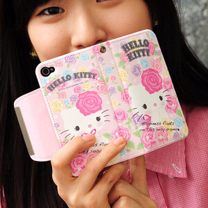 韩国进口hello kitty日记本式iphone4/4s手机套