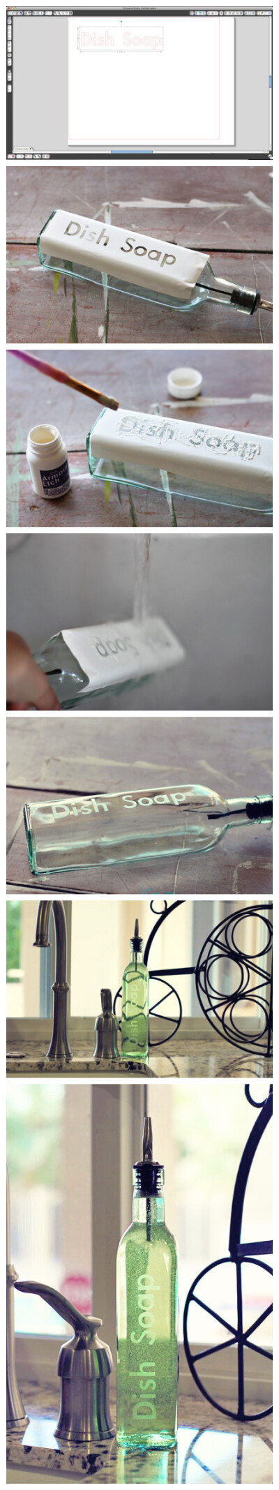 mi。用旧瓶子DIY洗碗剂瓶子。