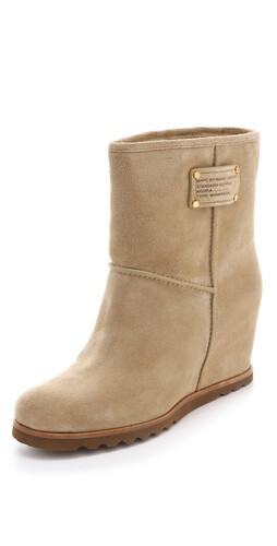 Marc by Marc Jacobs Shearling Wedge Boots