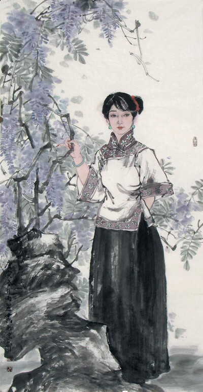 吴向丽国画人物3