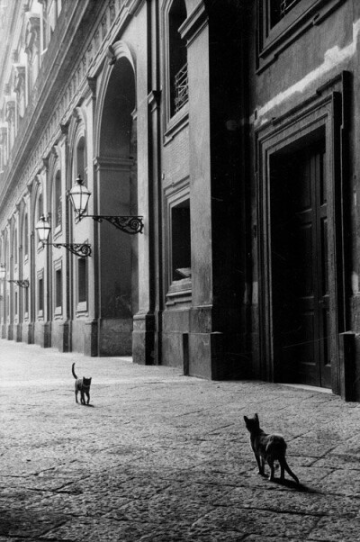 来自美国已故摄影师、马格南图片社成员Leonard Freed，1958年拍摄于意大利那不勒斯。