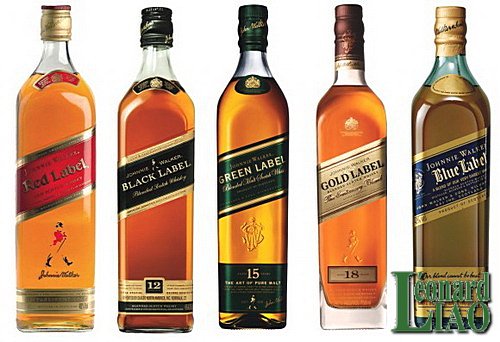 johnnie walker red/black/green/gold/blue