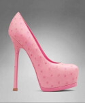 甜美小女人~~Trib Too High Heel Pump in Petal Pink Ostrich Skin YSL粉色鸵鸟皮高跟鞋~~心动了吗