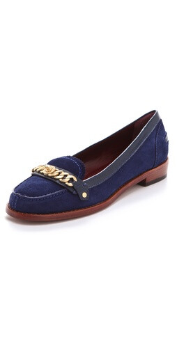 Marc by Marc Jacobs Katie Chain Suede Loafers