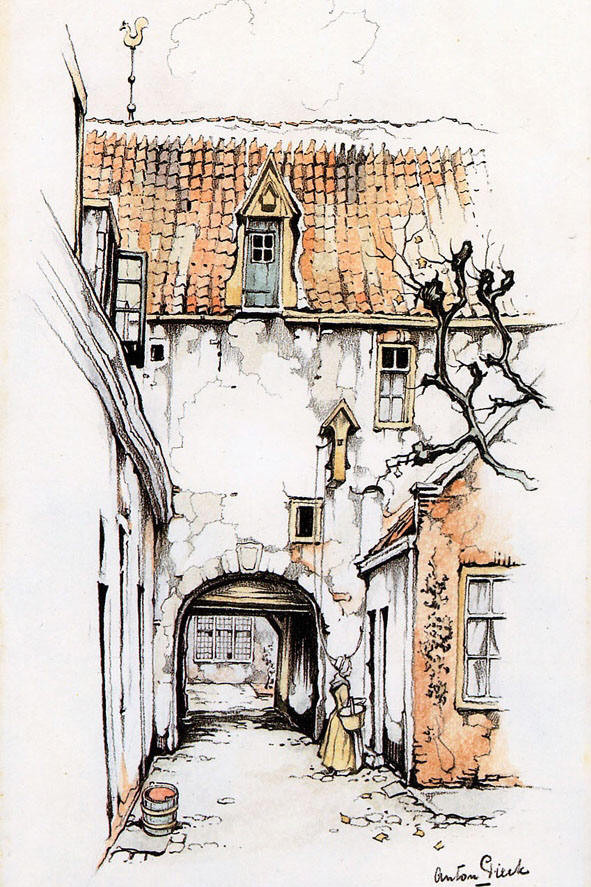 荷兰著名画家Anton Pieck--蓝色的天