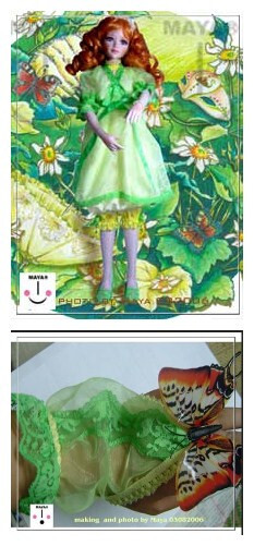 2006年為朋友設計製作的loli服飾，同時做成3分娃衣。背景是專為此系列設計做的插畫