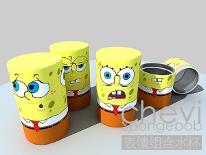 【控首饰】海绵宝宝的表情组合杯