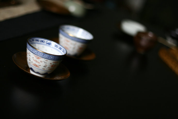 日本回流玲珑瓷杯