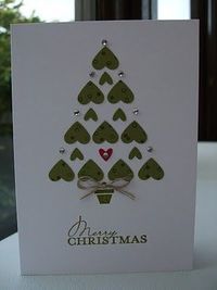 christmas tree with heart punch