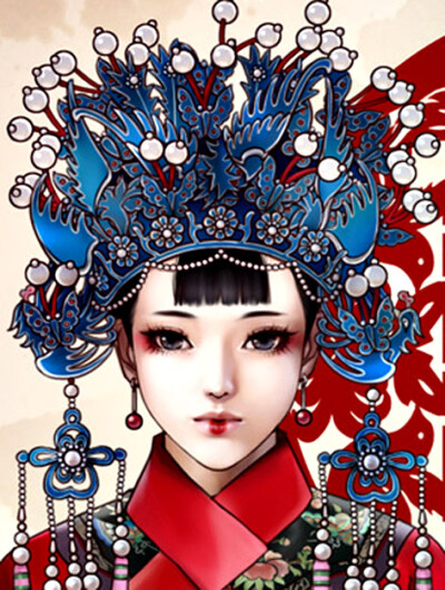 半昔人 —— 听弦断，断那三千痴缠。坠花湮，湮没一朝风涟。花若怜，落在谁的指尖。