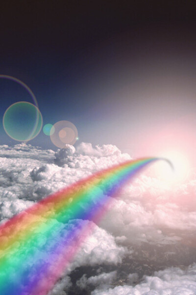 Rainbow above the cloud