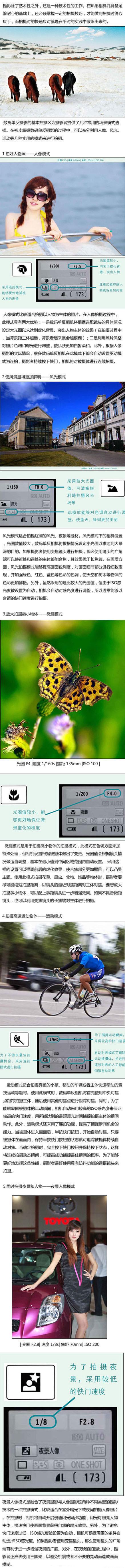 【快速掌握五种最常用的智能拍摄模式】