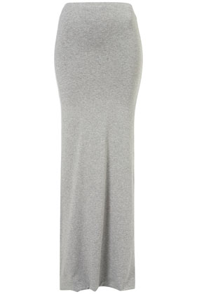 Grey Double Layer Maxi Skirt