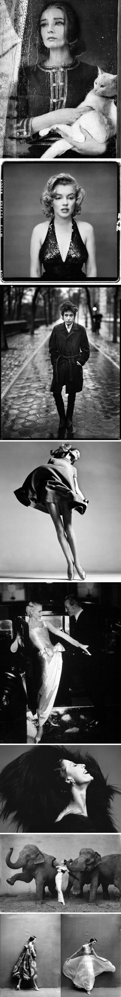 美国摄影师Richard Avedon（1923-2004），出生于纽约，梦露、赫本、Bob Dylan都曾出现在他镜头中。《纽约时报》评论他，“他的时尚及肖像摄影定义了近半个世纪的美国影像风格”，官网&gt;http://t.cn/hpH4G