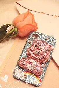 Iphone4S 手机壳王冠同款 Care Bears 爱心熊 定制