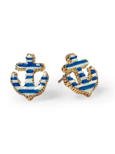 Anchor Stud Earring